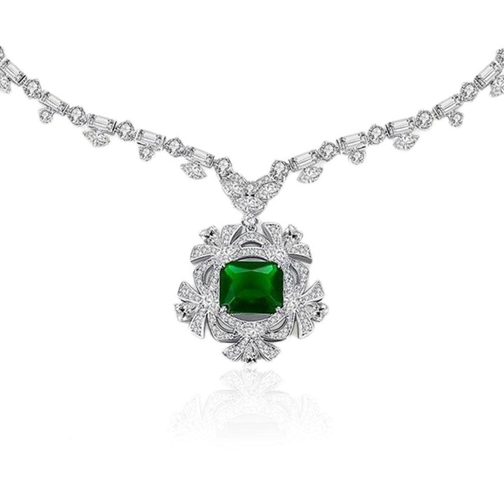 Radiant Shaped Cut Bow Wrapped Necklace