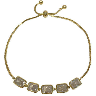 Cushion Shaped Cutting Adjustable Bracelet