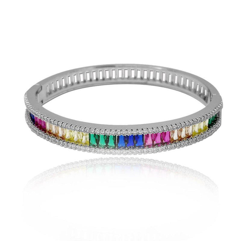 Colorful Radiant Shaped Cut Hollowed Out Bracelet