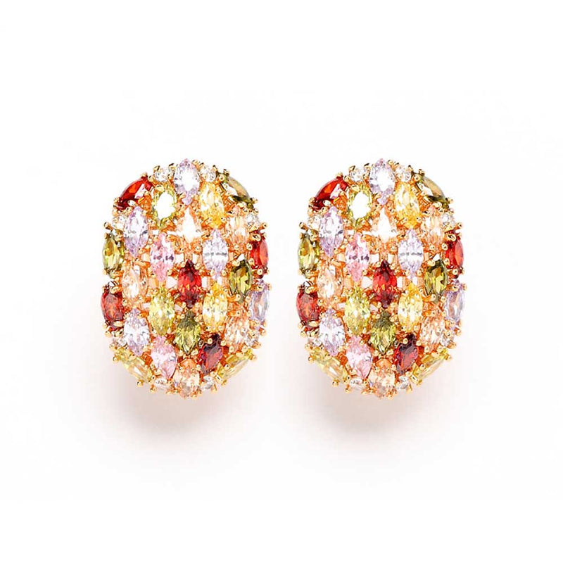 Marquise Shaped Cut Color Earrings
