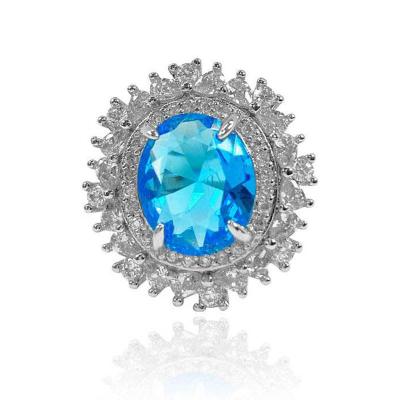 Aquamarine Oval Cutting Rings