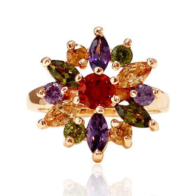 Colorful Flower Design Ring