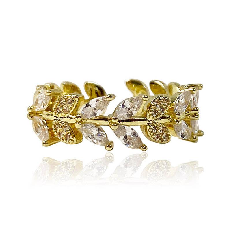 Leaf Vine Pattern Open Ring