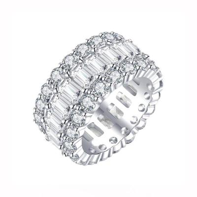 Round Cut Double Row Design Ring