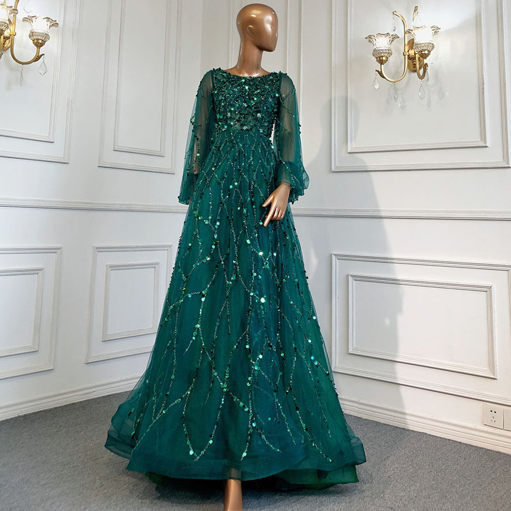 2022 Green Exquisite High End Banquet Party Evening Dress