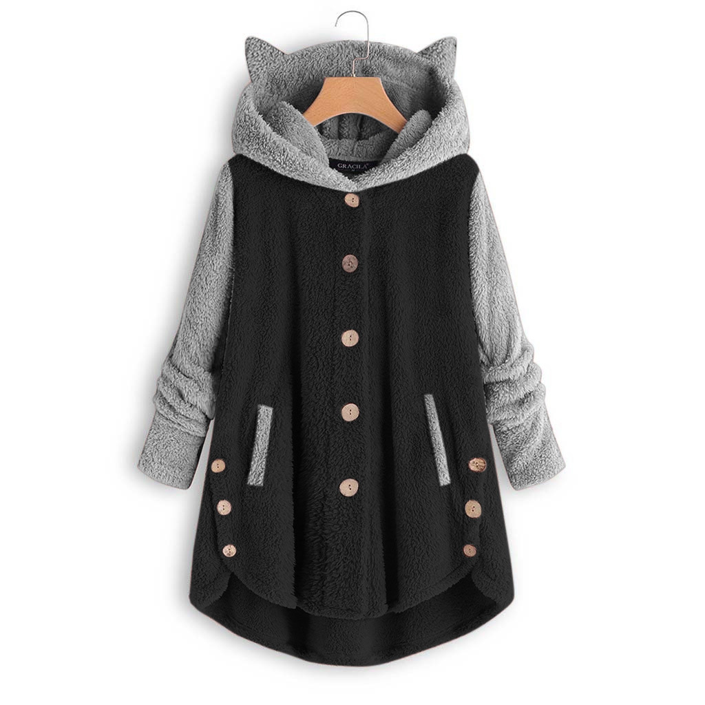 Plush Color Block Coat