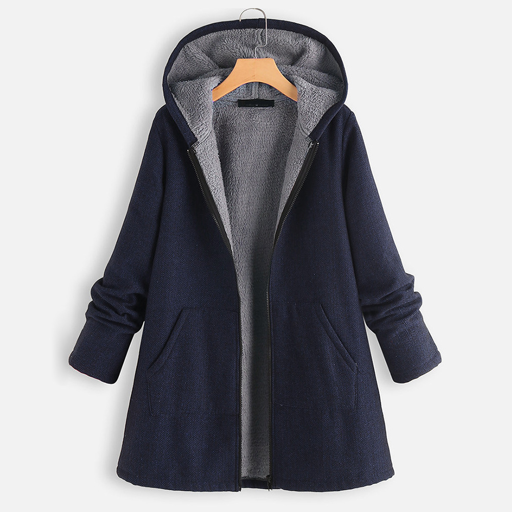 Fleece Thickened Hooded Jacket