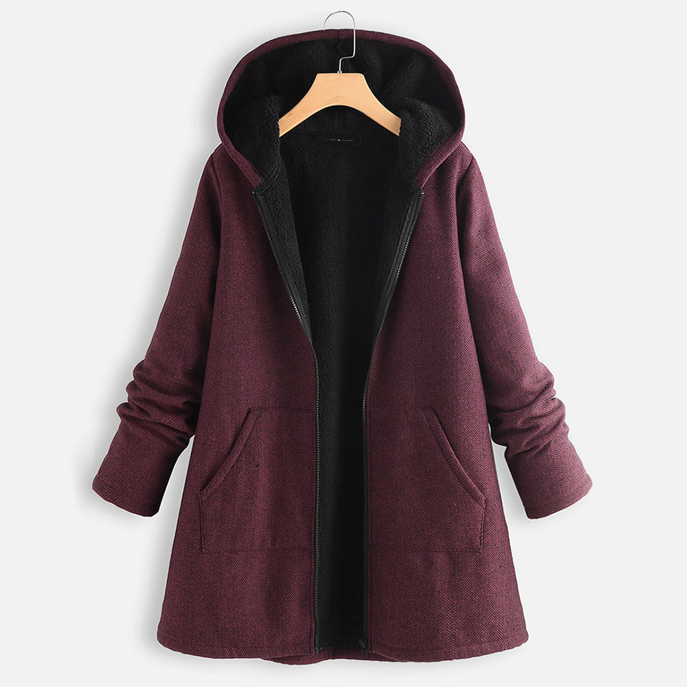 Fleece Thickened Hooded Jacket