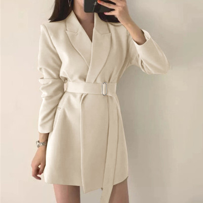 Belted Korean Style Casual Temperament Suit Jacket