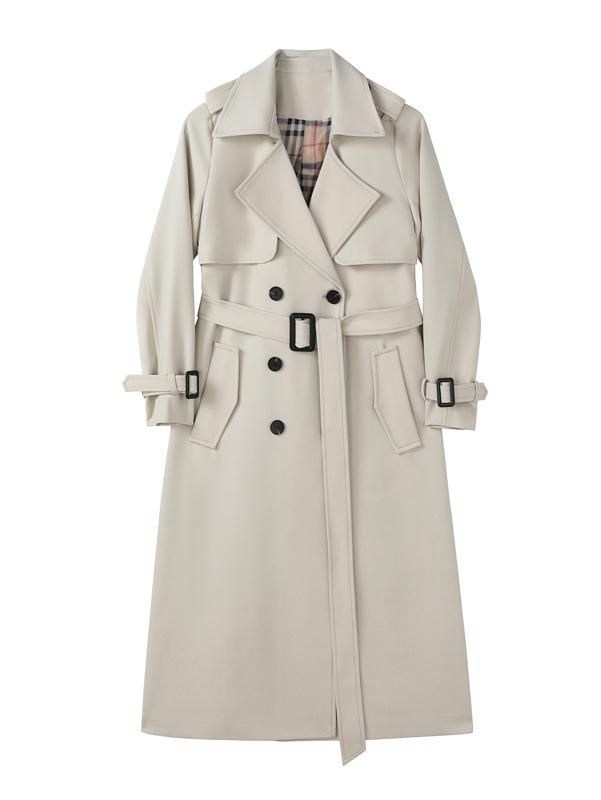 2023 New Slim Mid-length Trench Coat