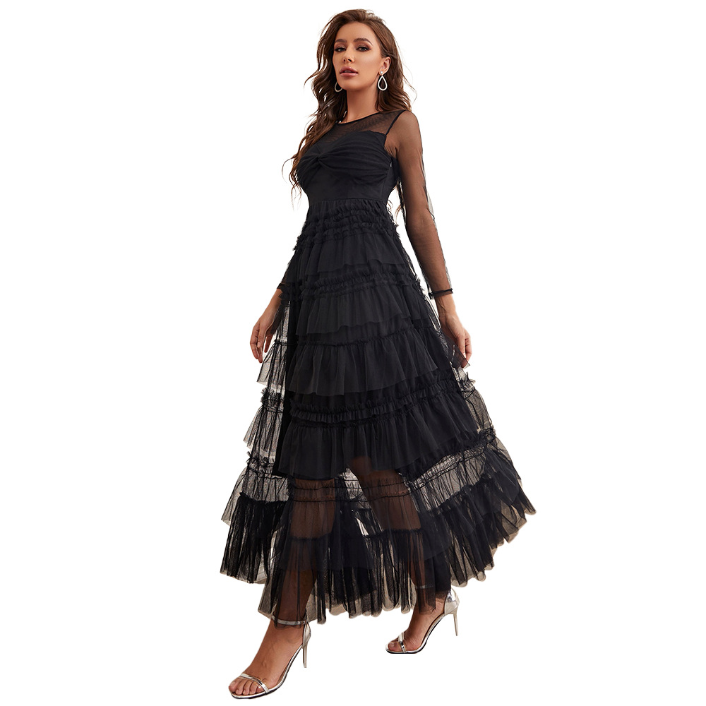 2023 New Fashion Tulle Cake Skirt Holiday Dress