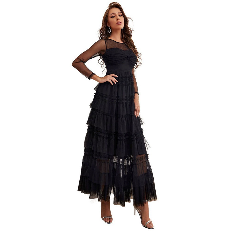 2023 New Fashion Tulle Cake Skirt Holiday Dress