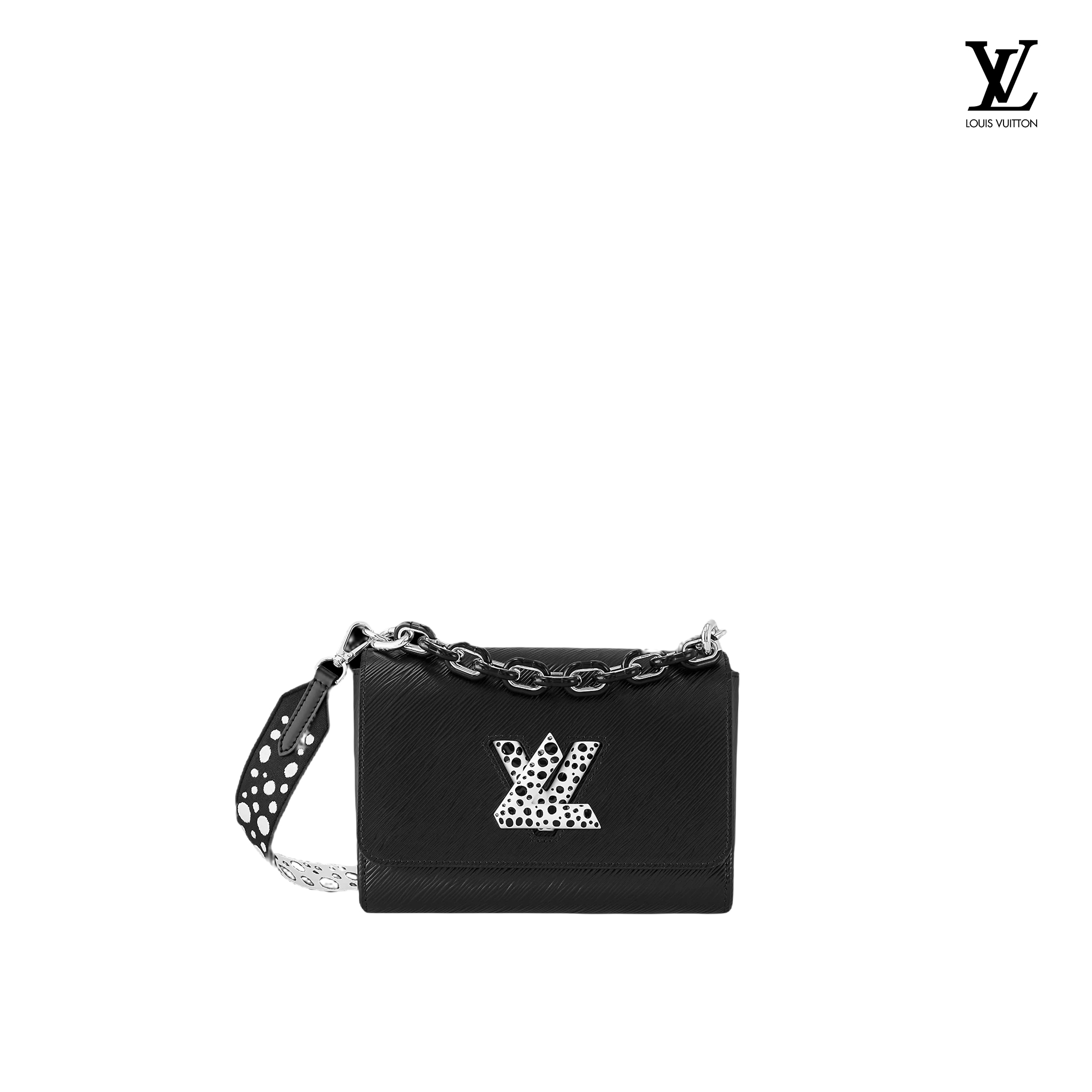 LOUIS VUITTON LV x YK Twist MM Epi Black Leather - Handbag