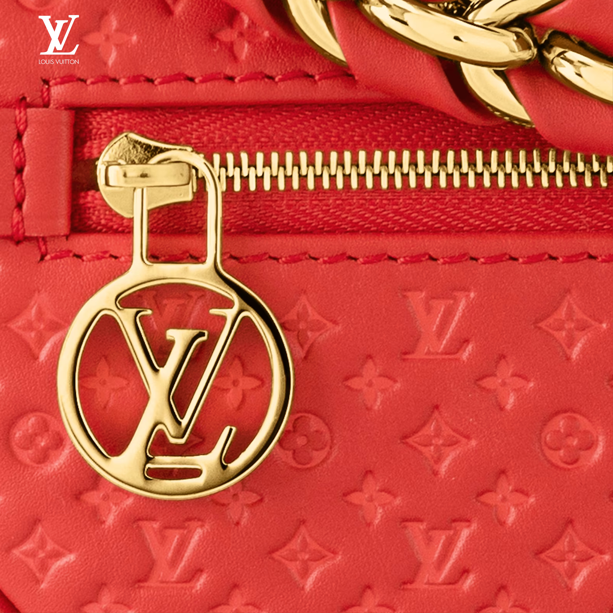 Louis Vuitton Loop Presbyopia Red Leather Shoulder Bag