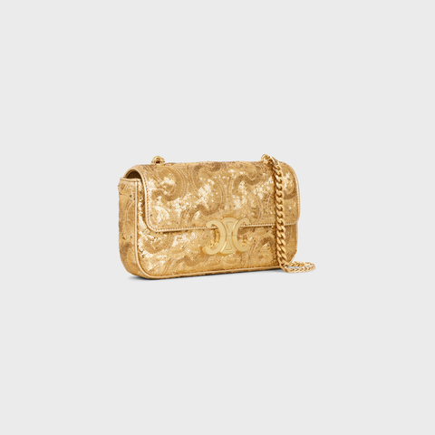 CHAIN SHOULDER BAG TRIOMPHE IN TRIOMPHE QUILTED SEQUINS