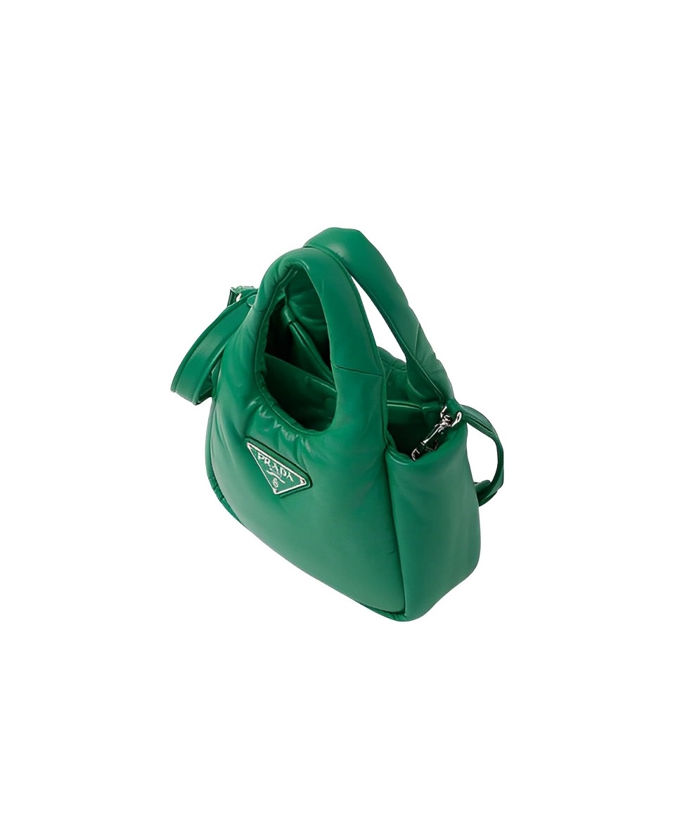 Small padded Prada Soft nappa-leather bag-Green