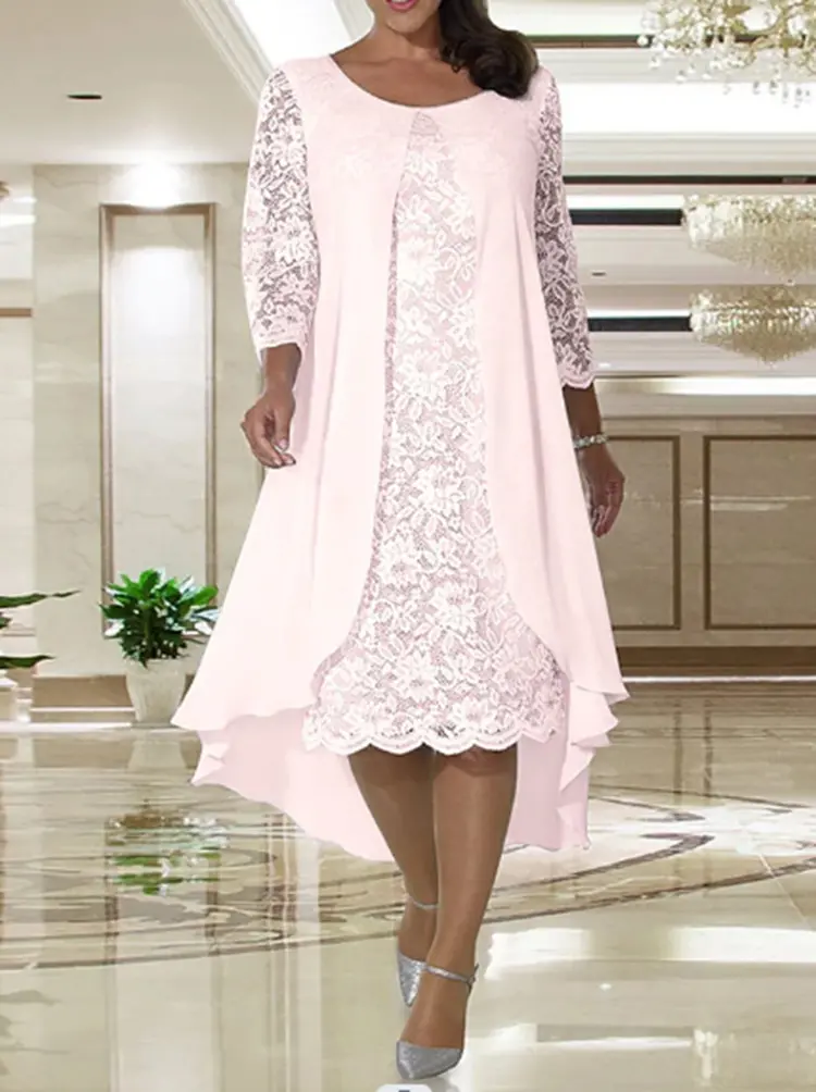 2023 New lace dress with long sleeves