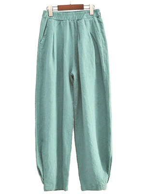 Japanese style loose cotton and linen trousers