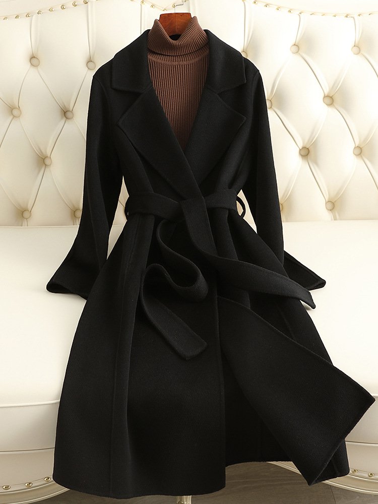 Slimming Double-faced Wool Cashmere Coat