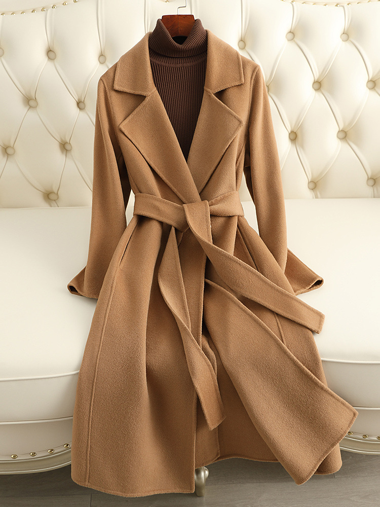 Slimming Double-faced Wool Cashmere Coat