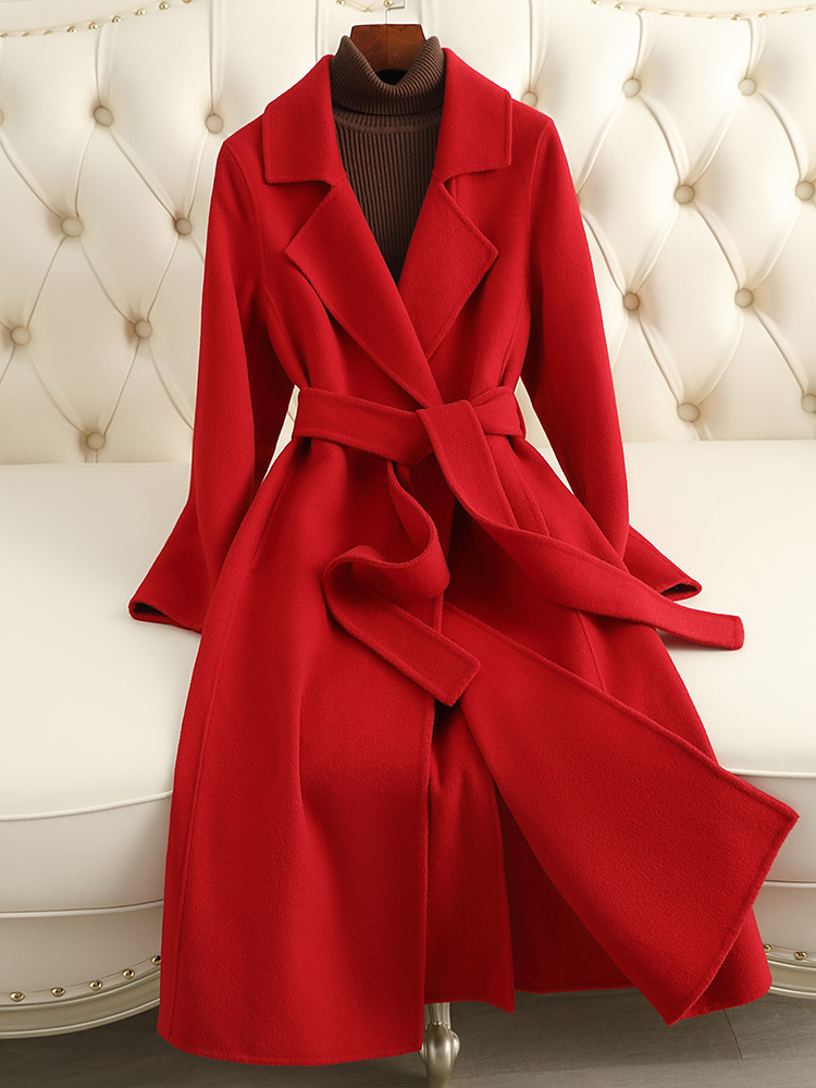 Slimming Double-faced Wool Cashmere Coat