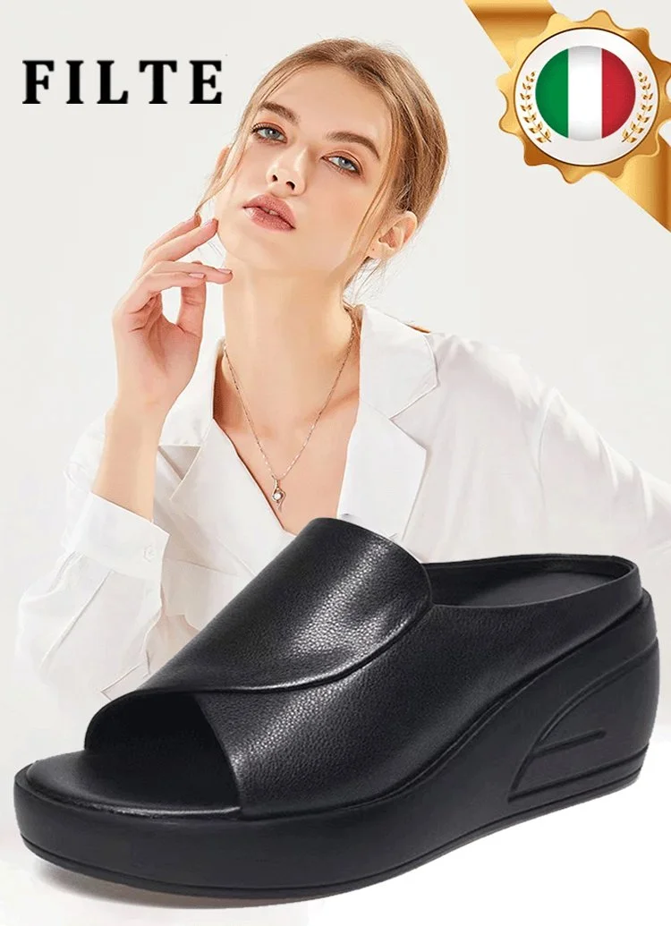 Italian casual sandal with wedge heel from the new product 2024