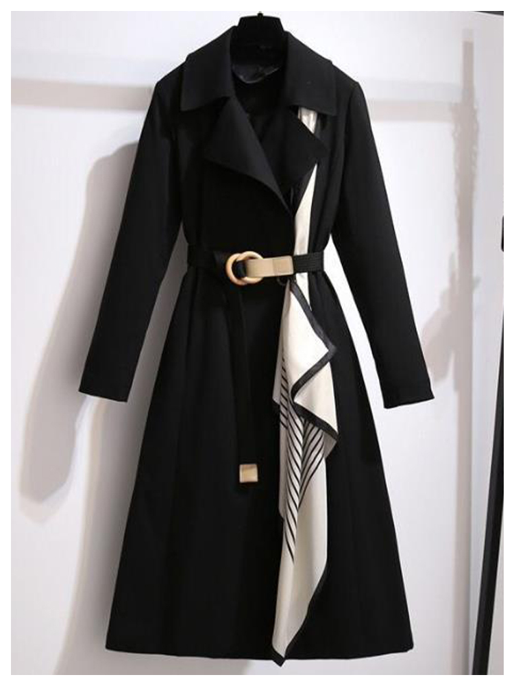 Early autumn classic long trench coat