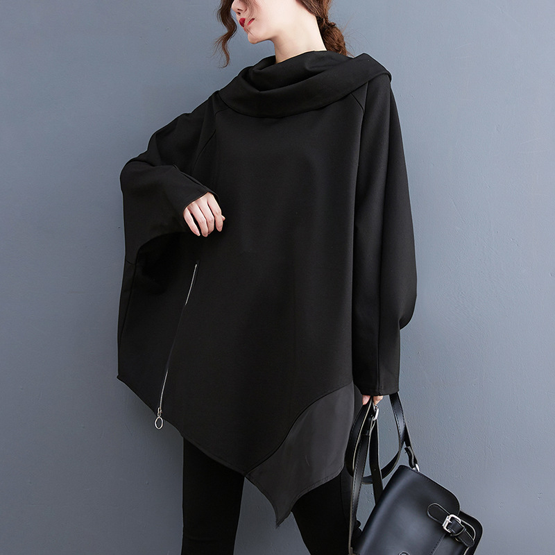 New In Pullover Long Sleeve Irregular Mid-Length Sweatshirt