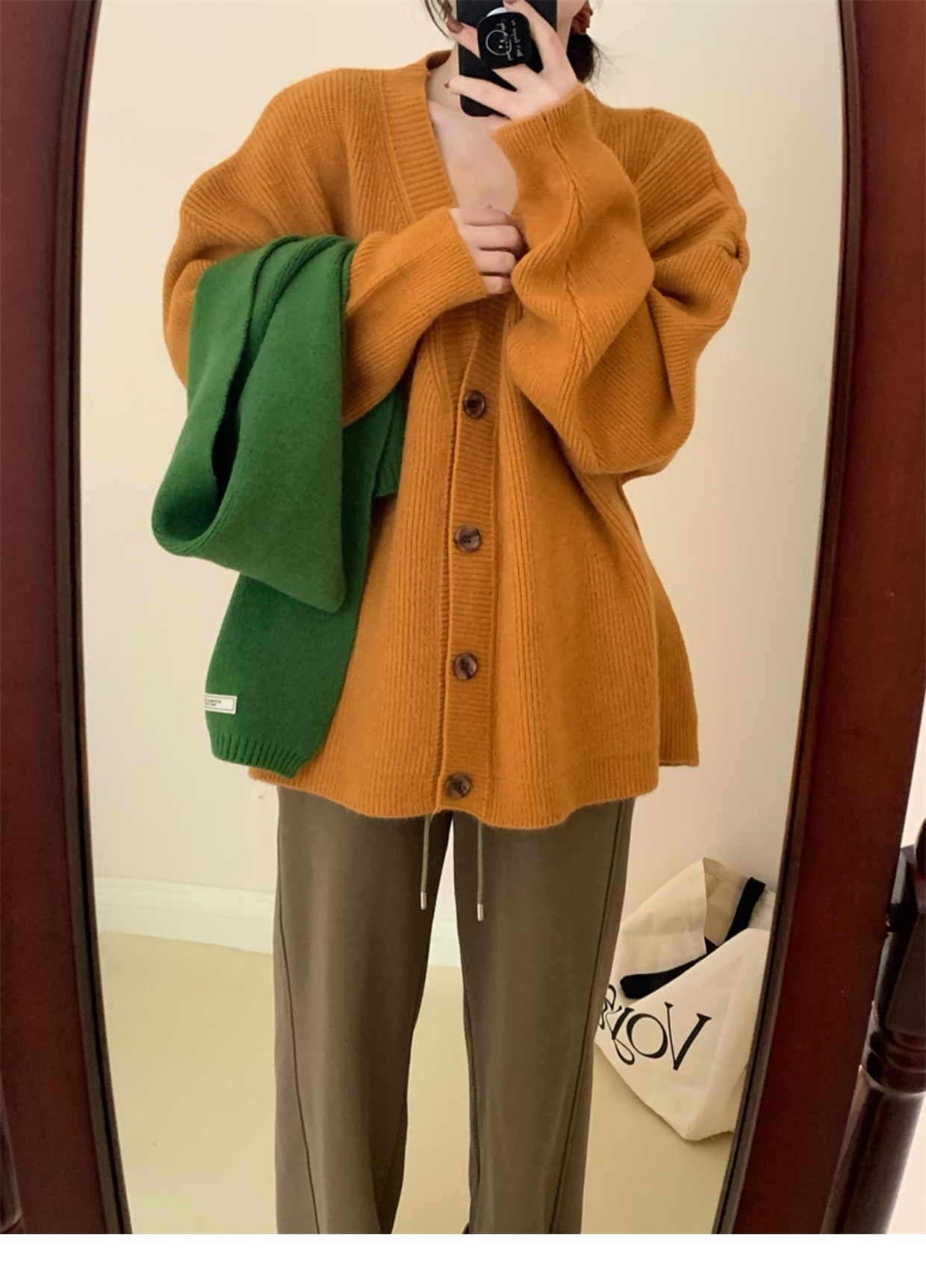 Solid color simple casual sweater jacket