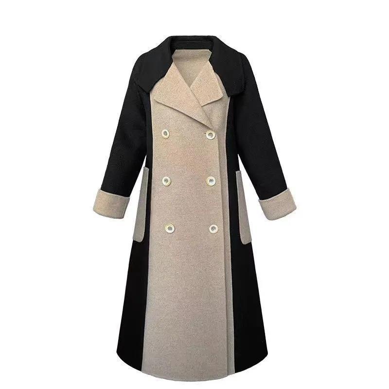 2023 New High-class Sense Of Color Collision Hepburn Style Tweed Coat