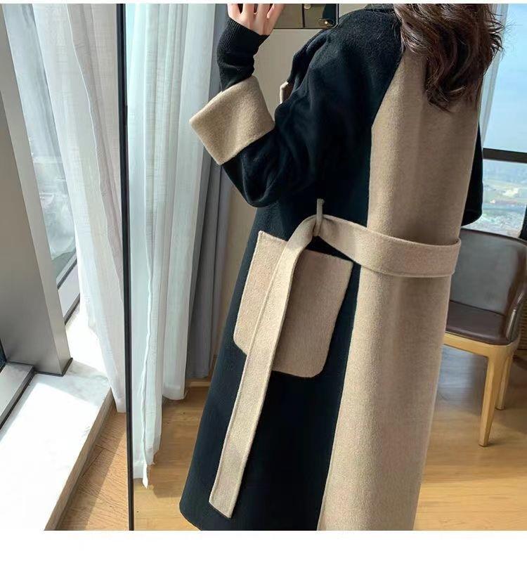 2023 New High-class Sense Of Color Collision Hepburn Style Tweed Coat