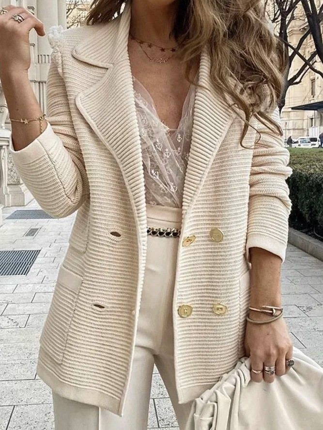 Solid color casual loose jacket