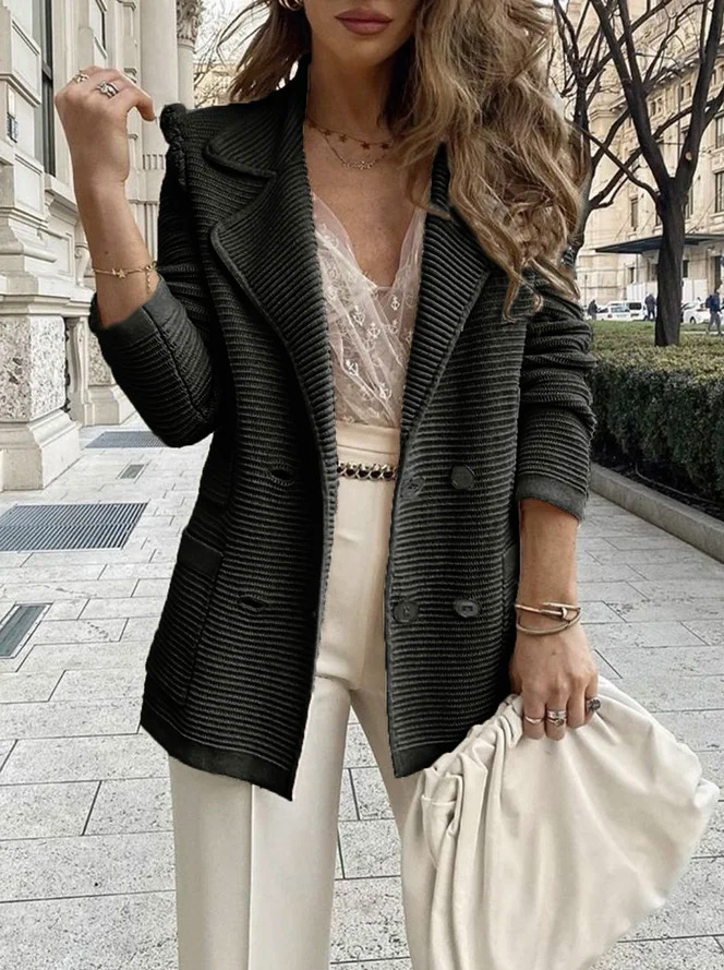 Solid color casual loose jacket