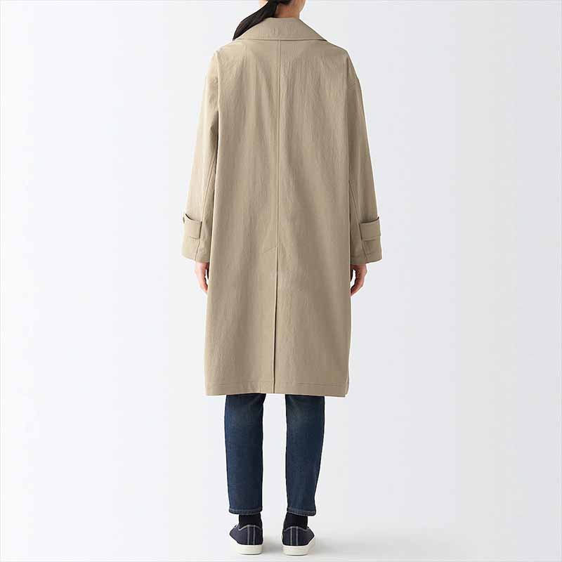 Waterproof loose version of women's long trench coat