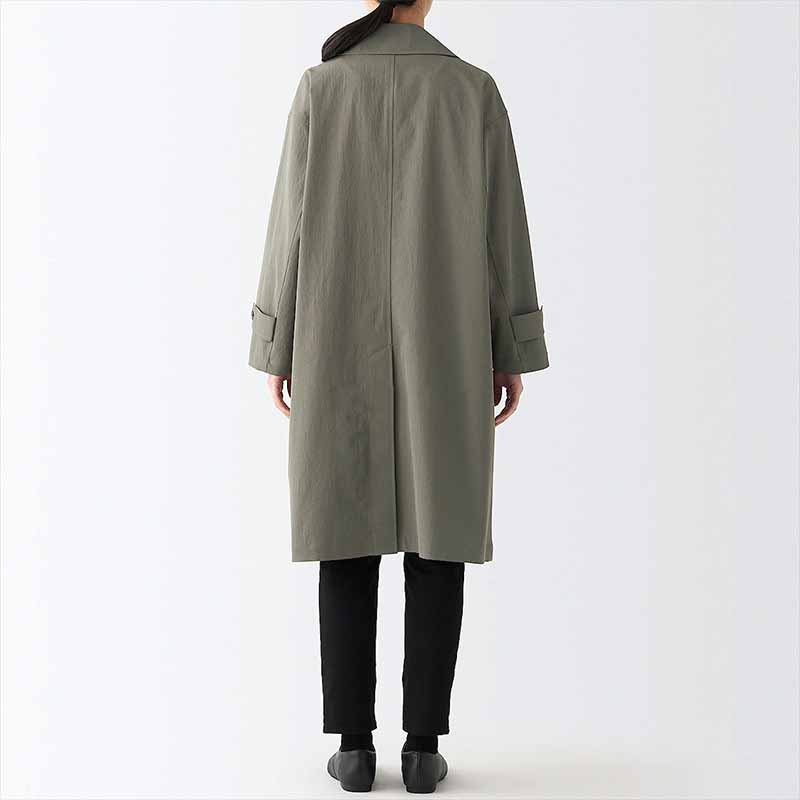 Waterproof loose version of women's long trench coat