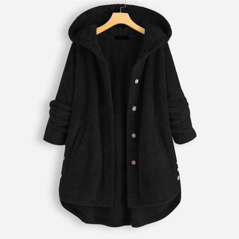 Hooded double sided velvet sweatshirt fashionable large size jacket