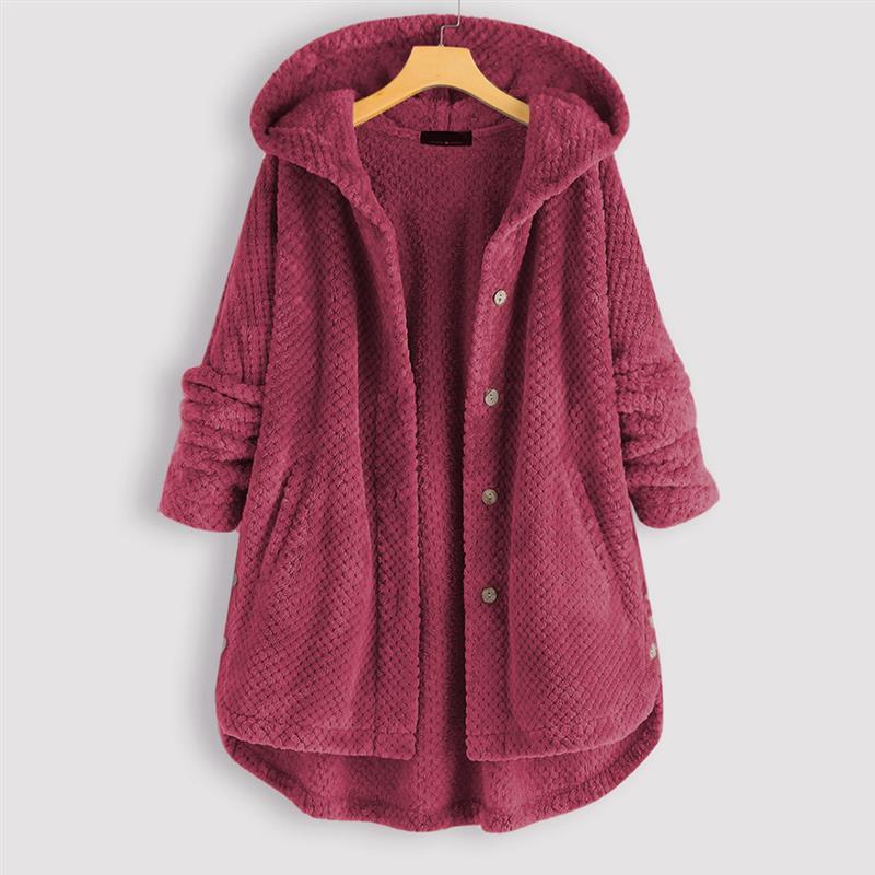 Hooded double sided velvet sweatshirt fashionable large size jacket