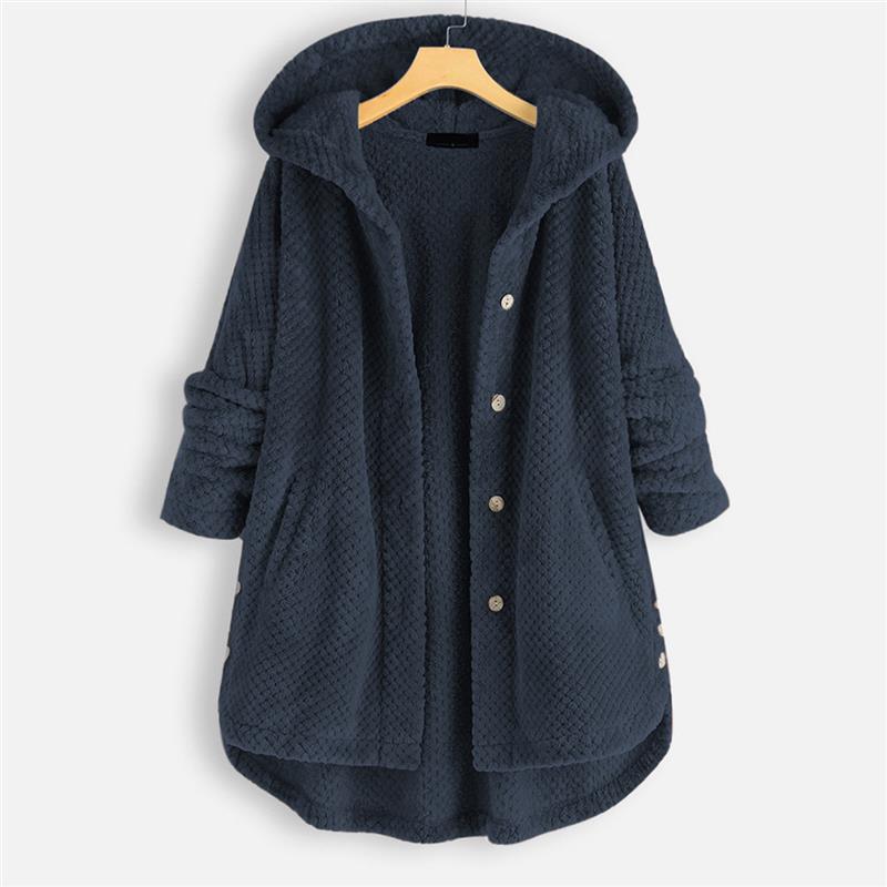 Hooded double sided velvet sweatshirt fashionable large size jacket