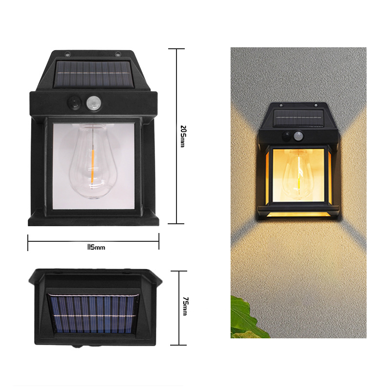 Solar outdoor wall lamp