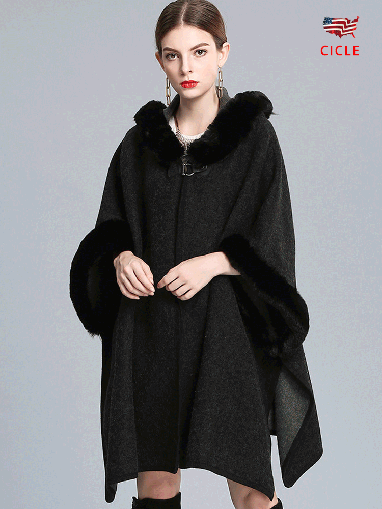 2024 New High Quality Fashion Hooded Wool Shawl