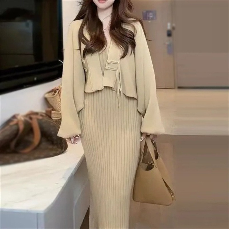 Luxurious Coat and Dress Set