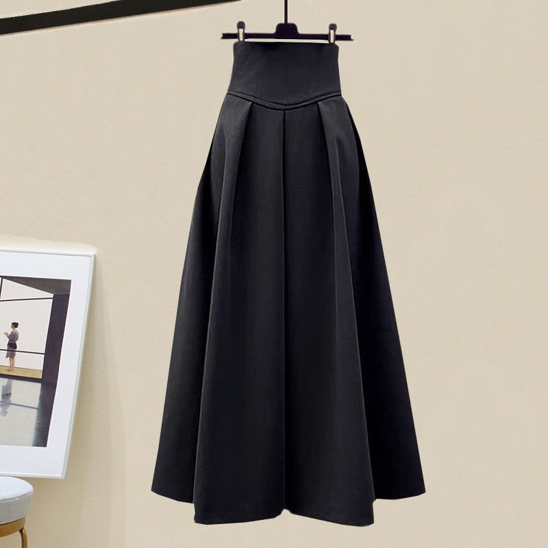 New Wear Design Knit Cowl Half Body Skirt Three Piece Set