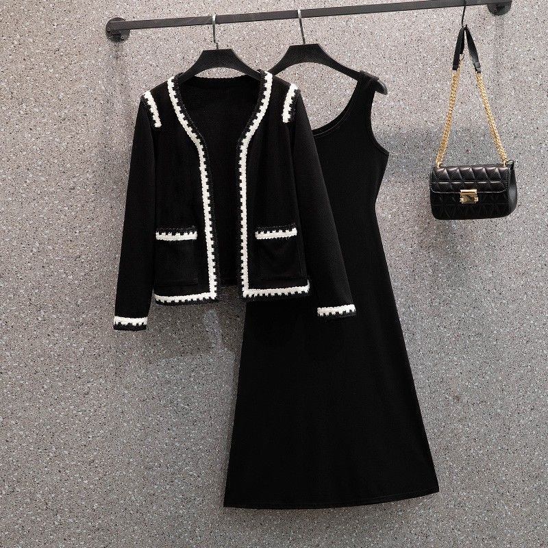 Knitted Cardigan Two-Piece Set