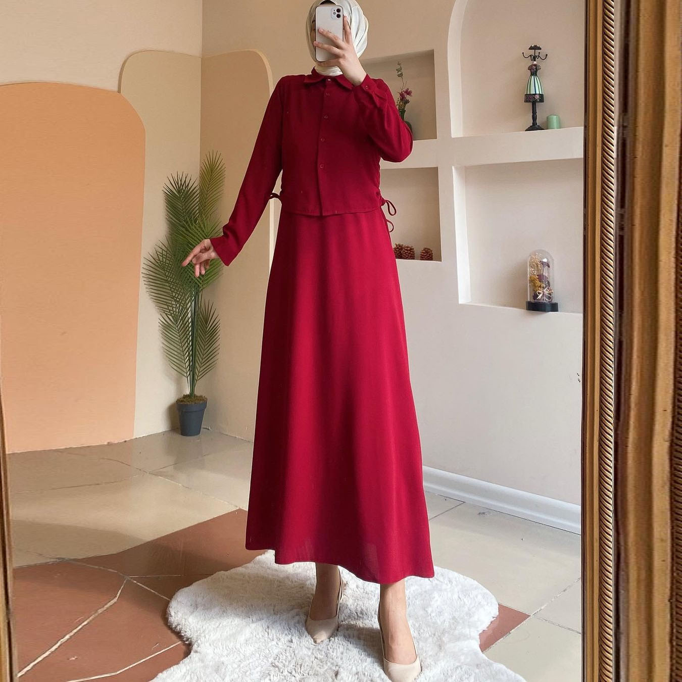 New long-sleeved shirt dress