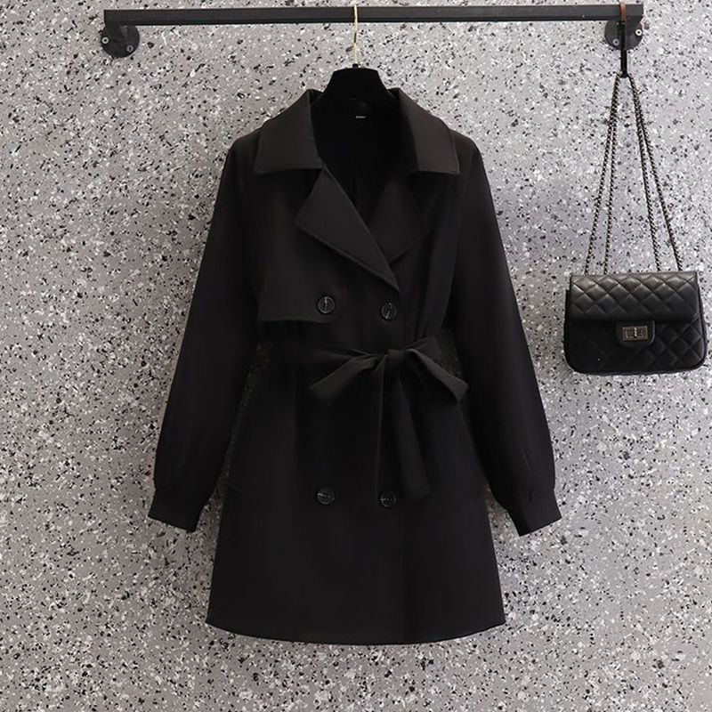 Fashion Korean trench coat strap jacket