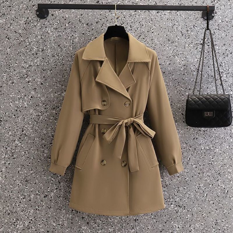 Fashion Korean trench coat strap jacket