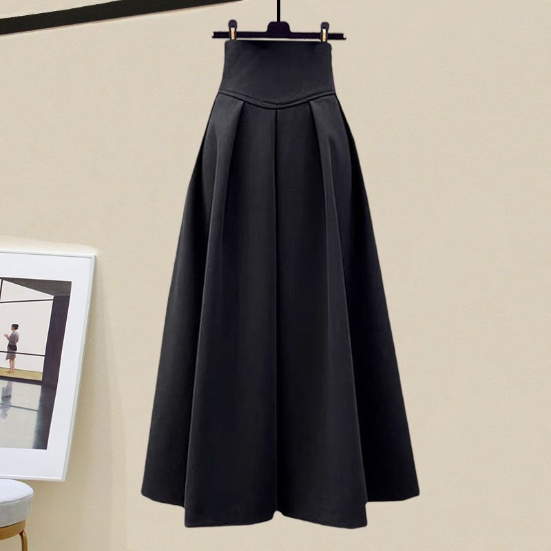 Plaid Suit Top and Half Skirt Two Piece Set