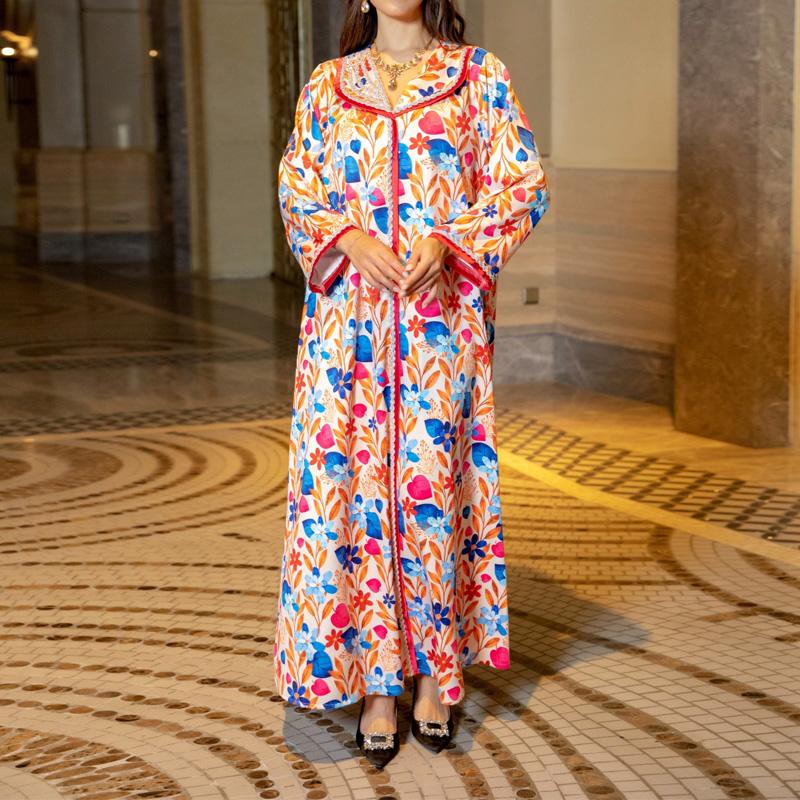 Floral Print Robe