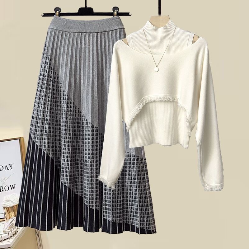 Casual Sweater + Skirt Set