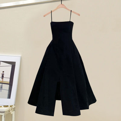【Dress】Black suspender dress